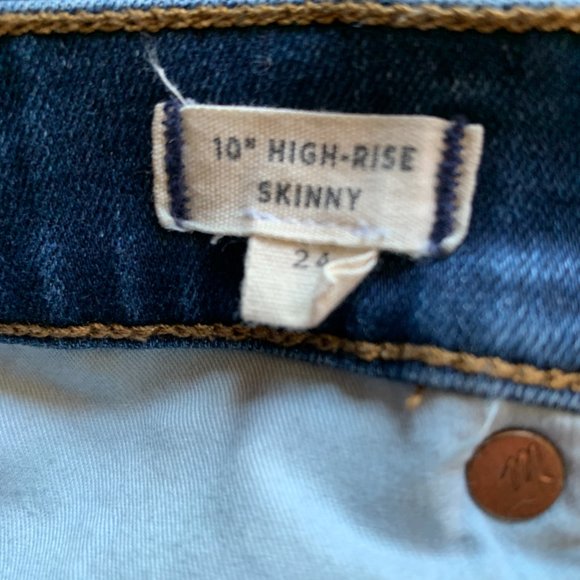 Madewell Women's 10" High-Rise Skinny Jeans in Danny Wash Size 24 G7391 ($135) - Picture 14 of 14